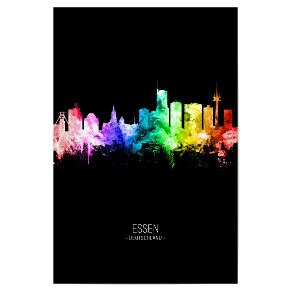 Poster "Essen Germany Skyline Colour Black" artboxONE - Städte