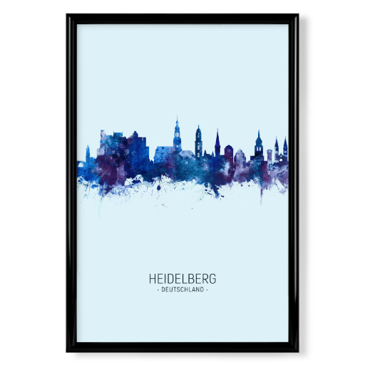 Heidelberg Skyline Dark Blue