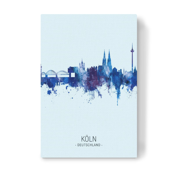 Leinwandbild "Cologne Germany Skyline Dark Blue" artboxONE - Städte,Städte / Köln