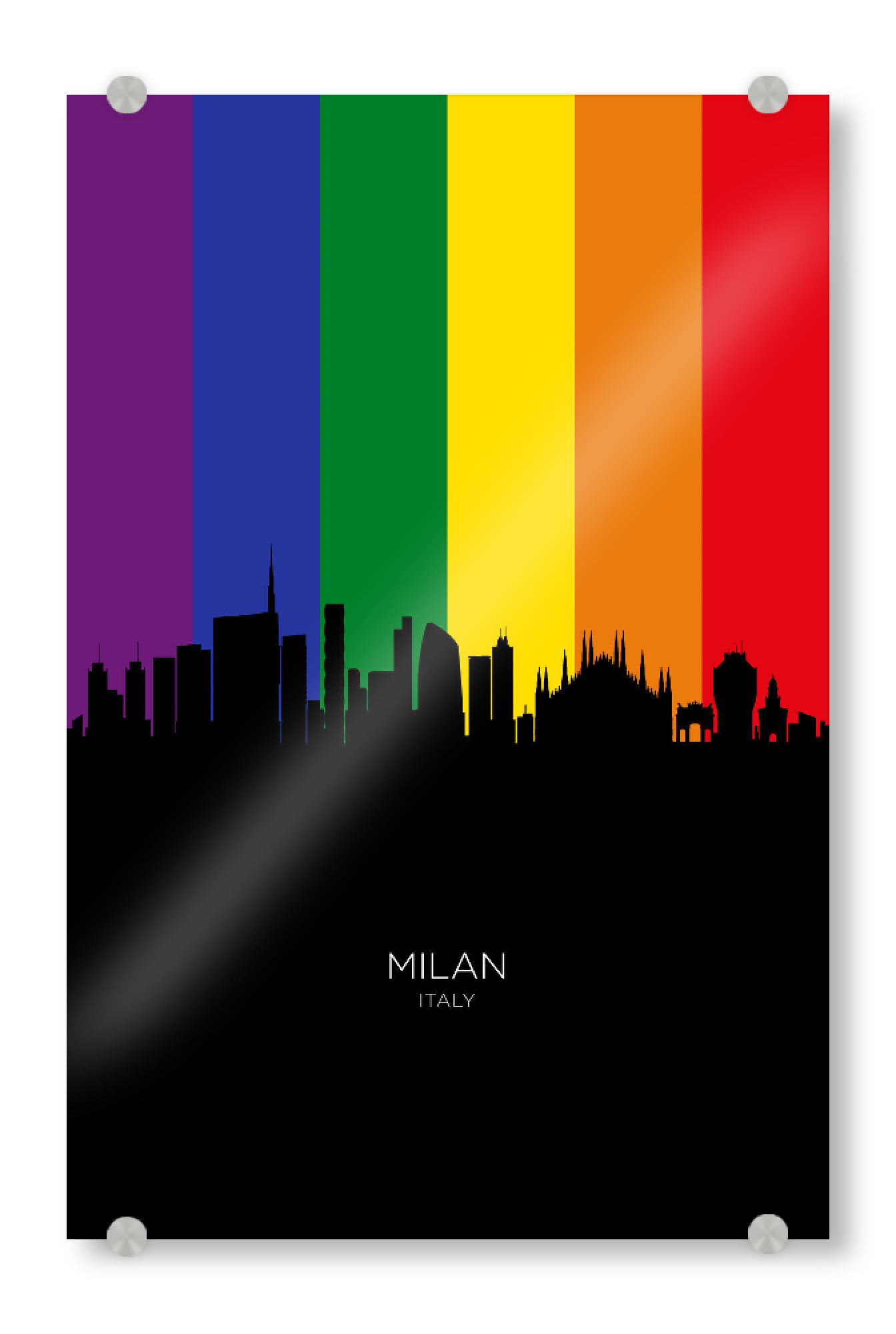 Acrylglasbild "Milan Italy Skyline Pride" artboxONE - Städte