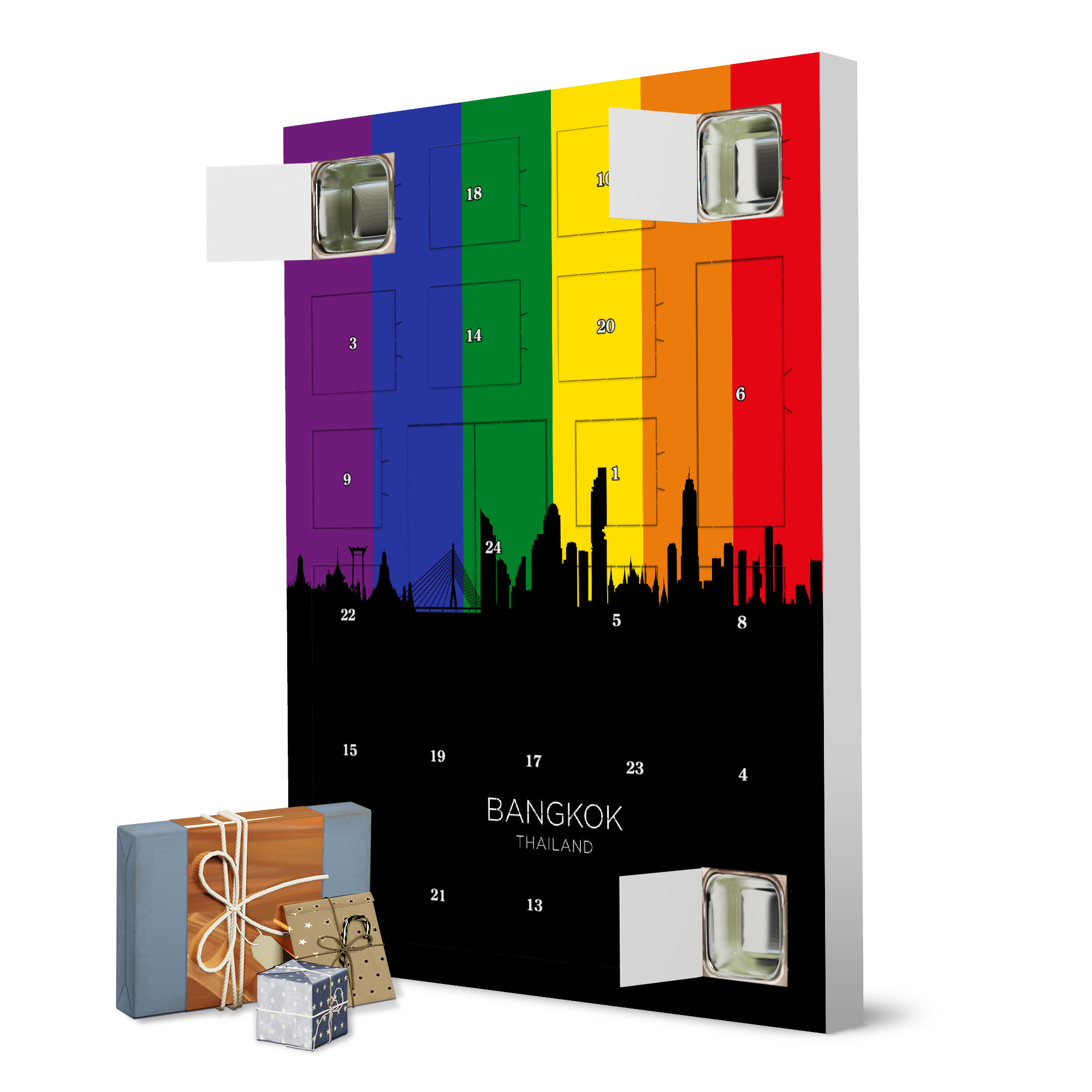 Adventskalender zum Selbstbefüllen Bangkok Thailand Skyline Pride artboxONE Adventskalender Städte