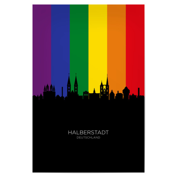 Poster "Halberstadt Germany Skyline Pride" artboxONE - Städte
