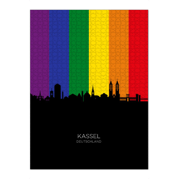 Puzzle Ravensburger "Kassel Germany Skyline Pride" artboxONE - Städte