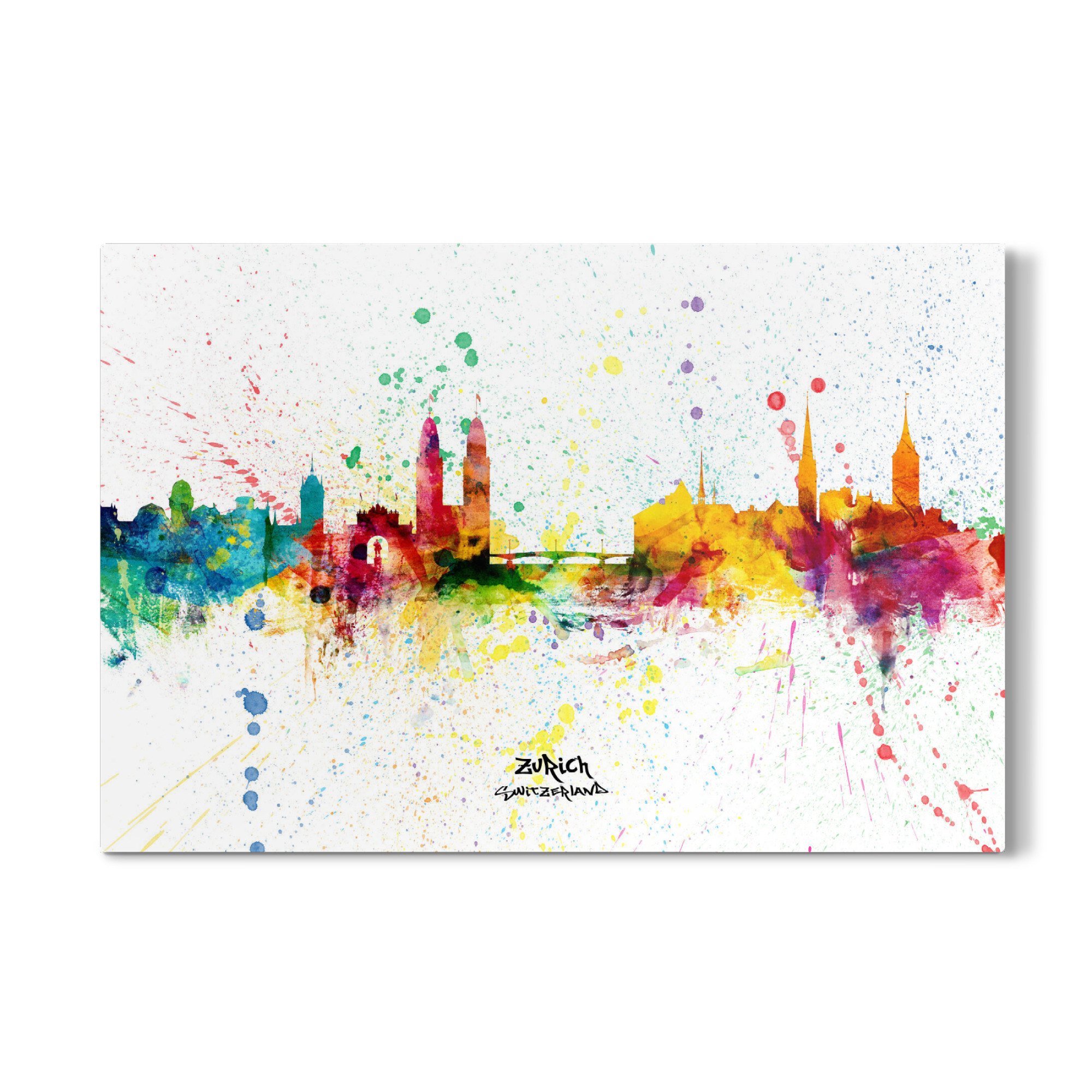 Galerie-Print "Zurich Switzerland Skyline Splash" 75x50 cm artboxONE