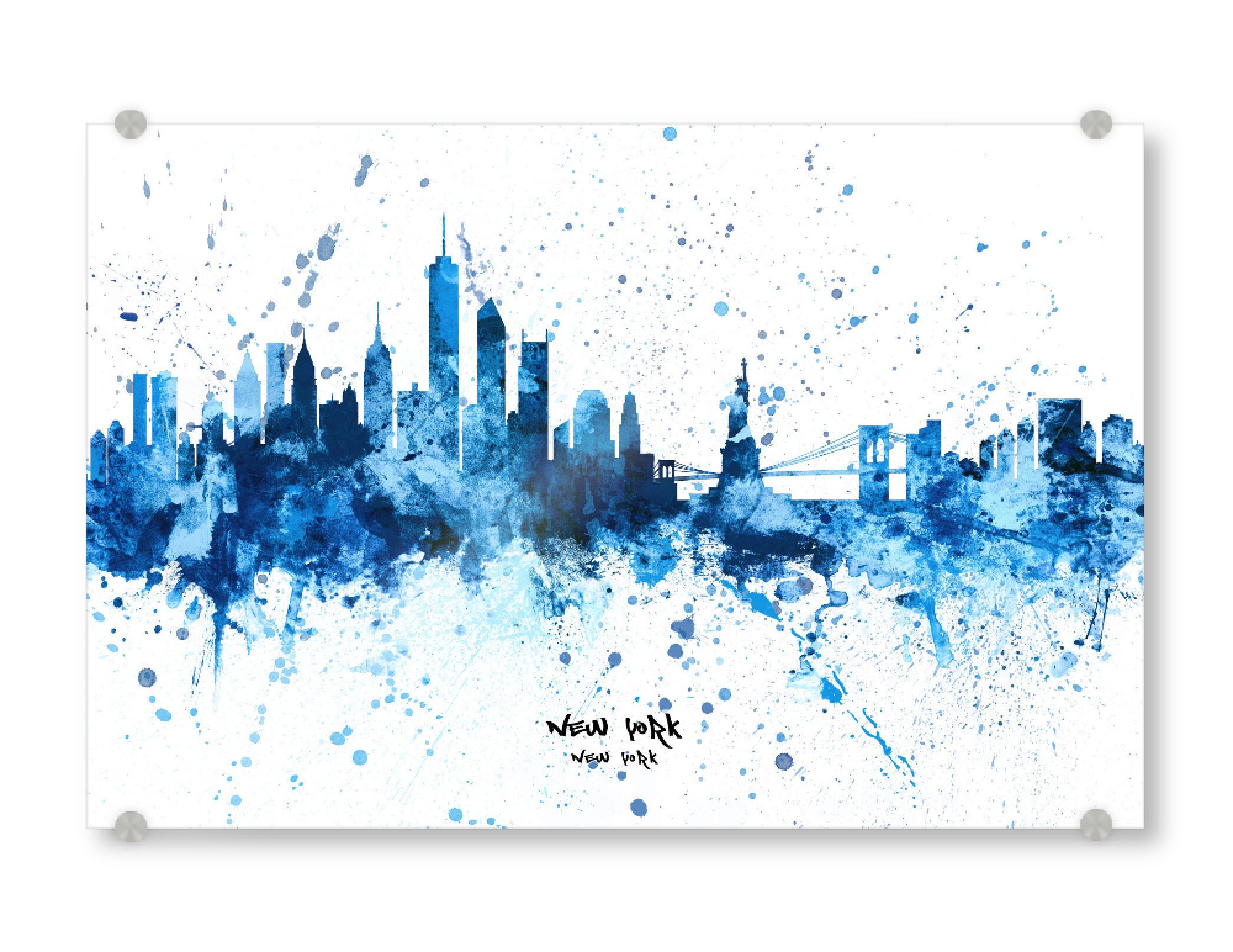 Acrylglasbild "New York Skyline SplashBlue" artboxONE - Städte,Städte / New York
