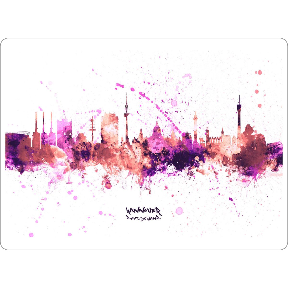 Tischset "Hannover Germany Skyline RosePink" artboxONE - Städte