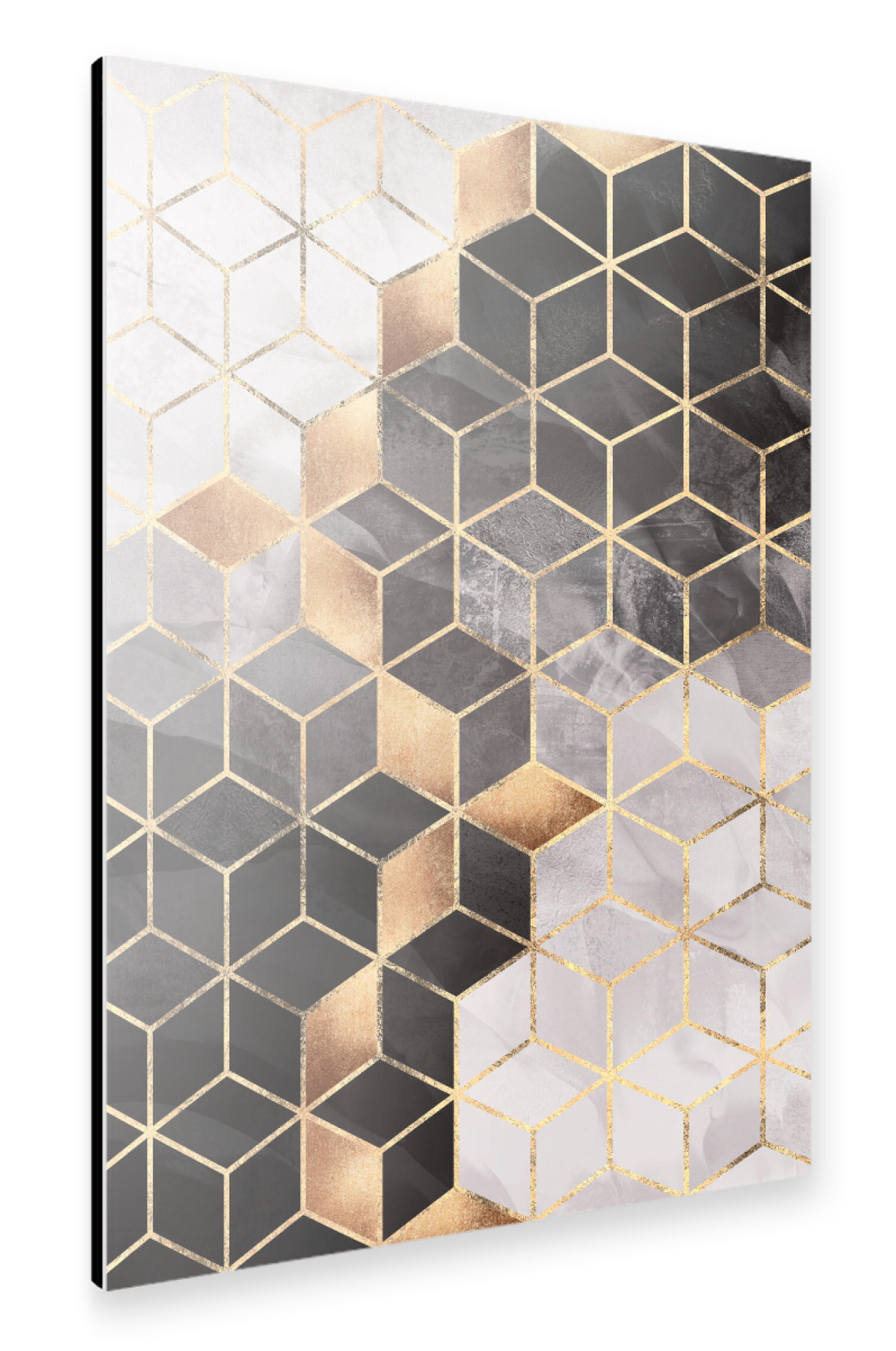 Alu-Dibond "Smoky Cubes" 75x50 cm artboxONE
