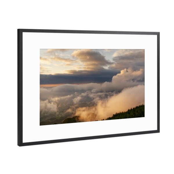Poster mit Rahmen Schwarz (Metallic) "Das Licht der Azoren" artboxONE - Natur,Reise / Strand und Meer,Reise / Länder