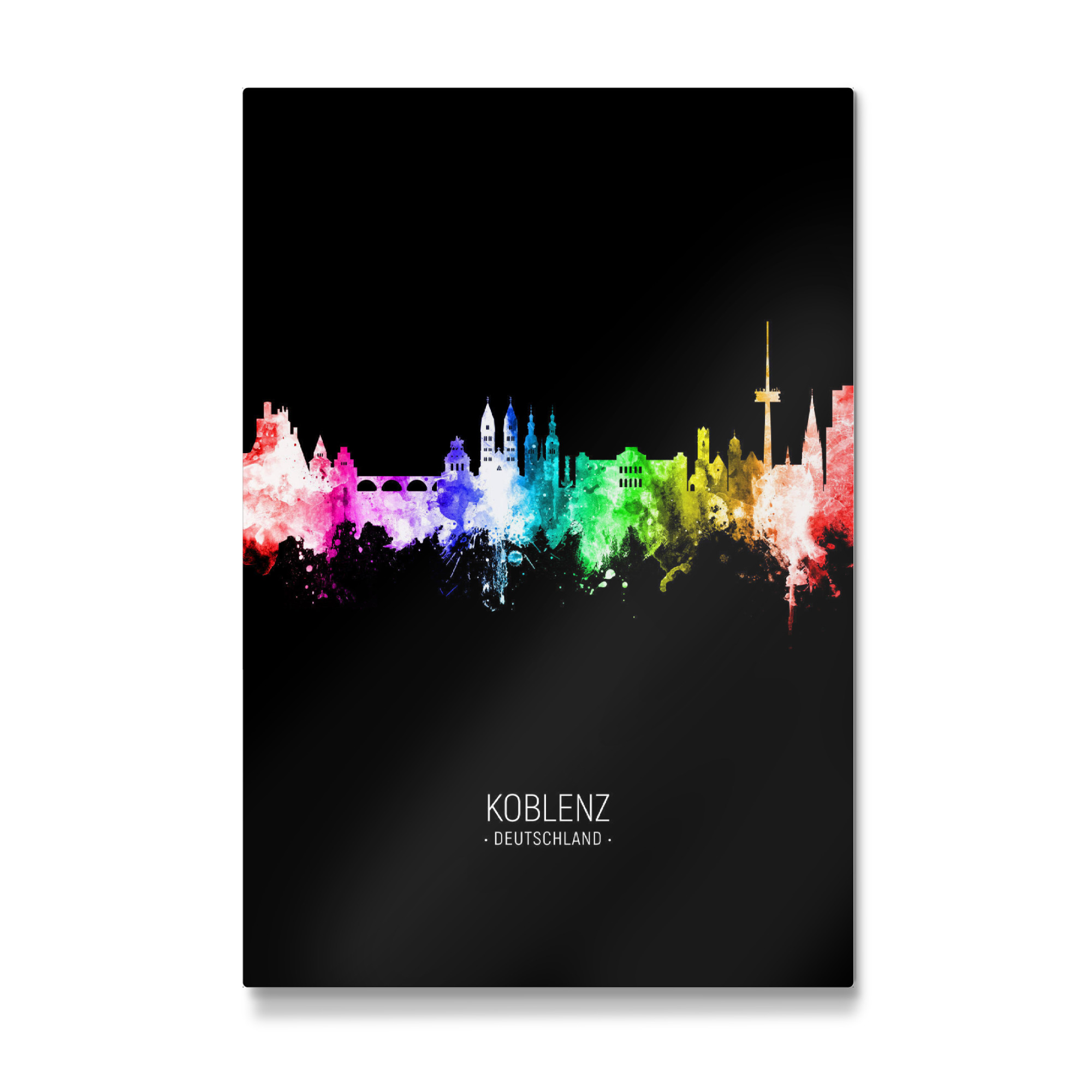 Galerie-Print "Koblenz Skyline Colour Black" 75x50 cm artboxONE