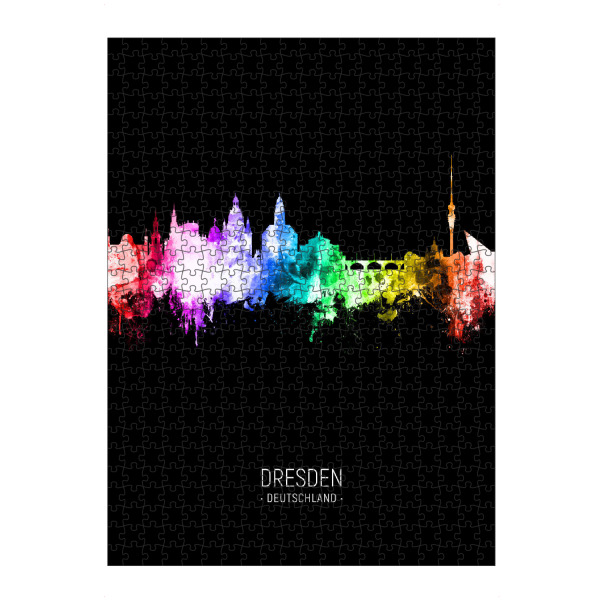 artboxONE Puzzle "Dresden Skyline Colour Black" artboxONE - Städte,Städte / Dresden