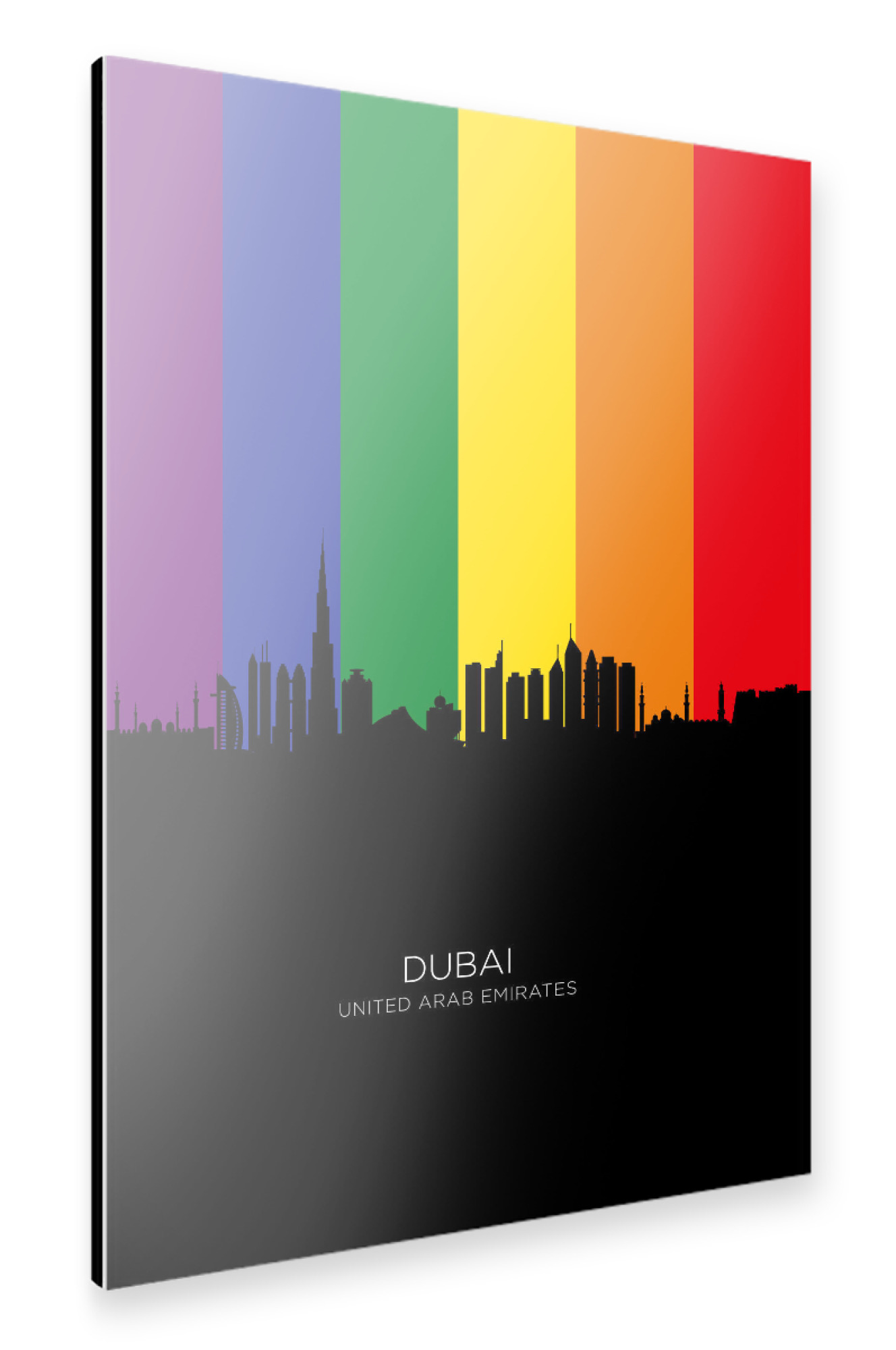 Alu-Dibond "Dubai Skyline Pride" 75x50 cm artboxONE