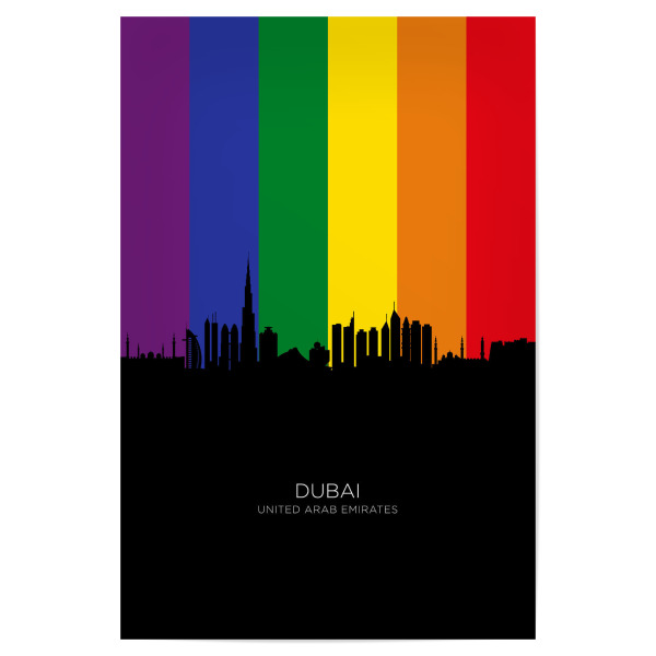 Poster 30x20 cm "Dubai Skyline Pride" artboxONE - Städte,Städte / Dubai