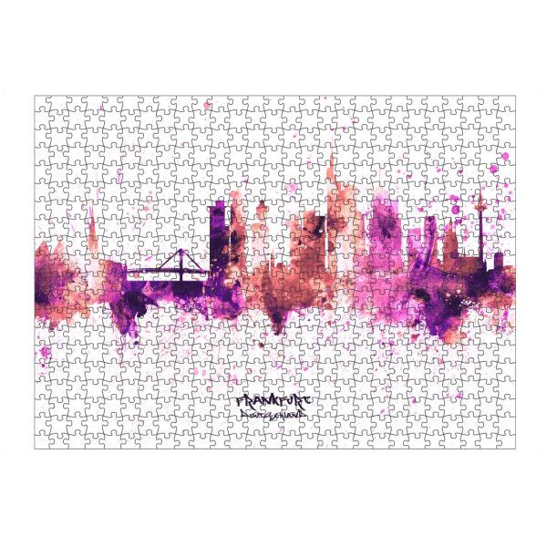 Puzzle Ravensburger "Frankfurt Germany Skyline RosePink" artboxONE - Städte,Städte / Frankfurt