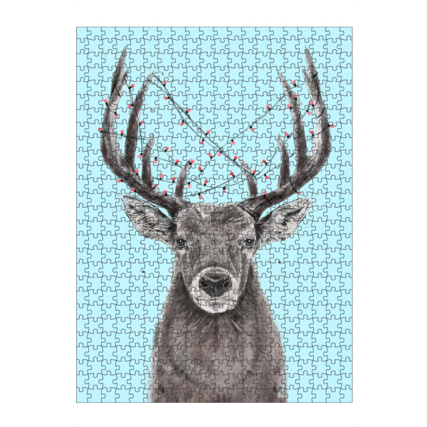 Puzzle Ravensburger "Xmas deer" artboxONE - Natur,Tiere,Weihnachten,Lustig