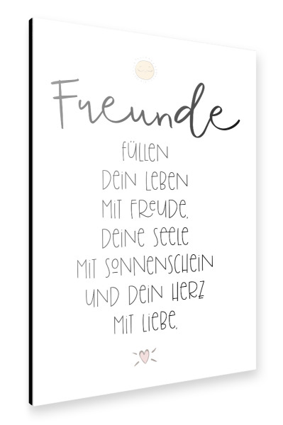 Alu-Dibond "Freunde Sonnenschein Liebe" 30x20 cm artboxONE