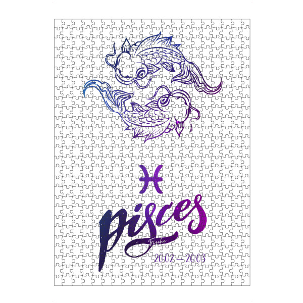 Puzzle Ravensburger "Sternzeichen Fische" artboxONE - Typografie