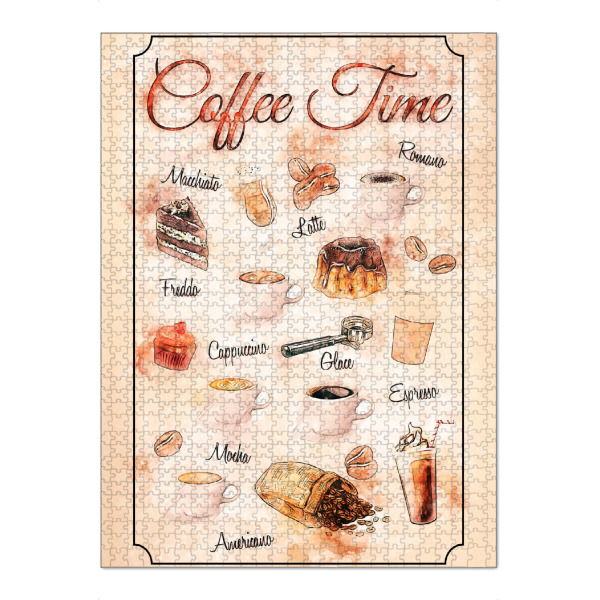 Puzzle Ravensburger "Zeit für Kaffee" artboxONE - Essen & Trinken
