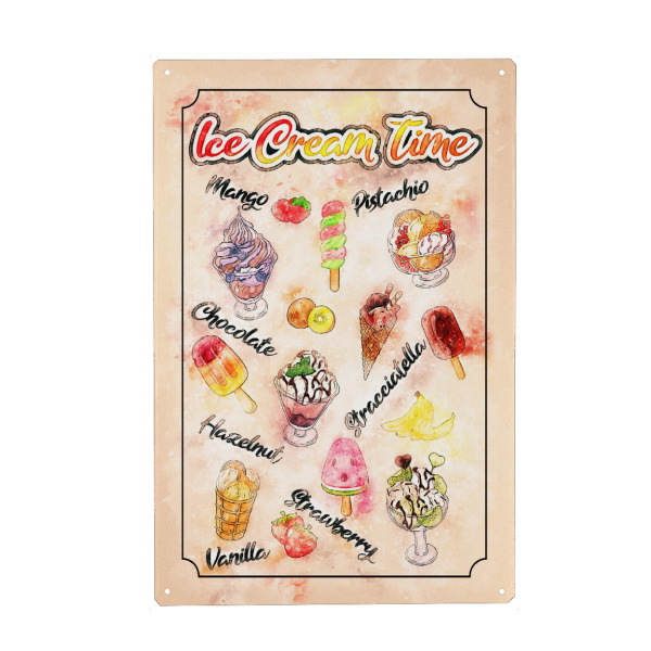 Holzbild "Zeit für Eis" artboxONE - Essen & Trinken