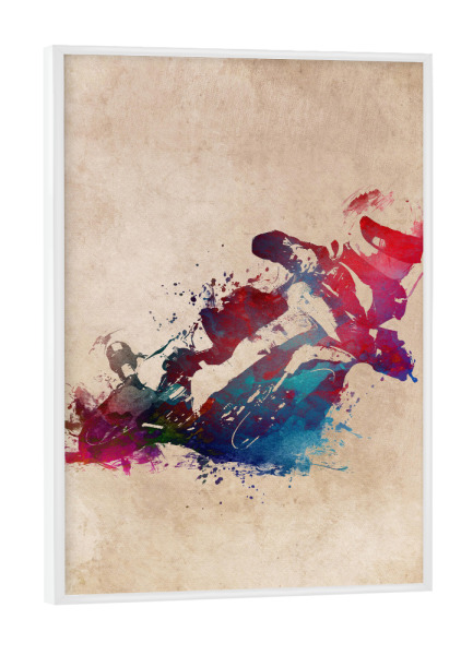 Poster mit weißem Rahmen "Motocross sport art" artboxONE - Sport / Motorsport,Sport