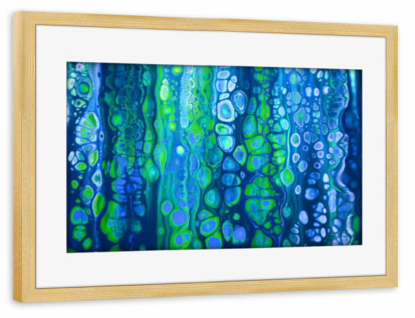 Poster mit Rahmen kiefer "TOXIC ALGAE" artboxONE - Abstrakt