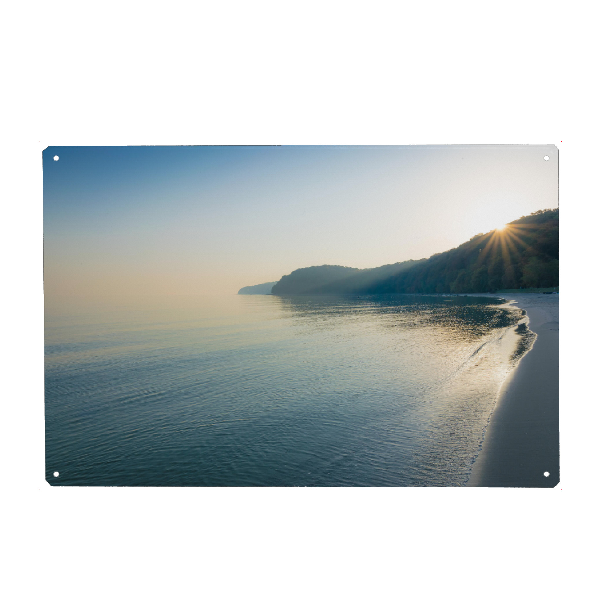 Metall Poster "Sonnenaufgang am Strand" artboxONE - Natur