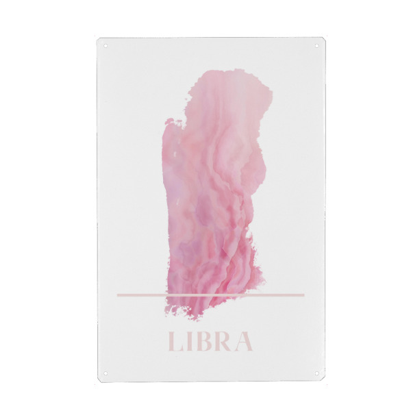 Metall Poster "Agate Zodiac Sign - Libra" artboxONE - Abstrakt