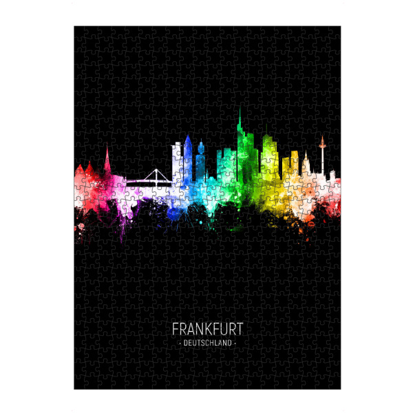 Puzzle Ravensburger "Frankfurt Skyline Colour Black" artboxONE - Städte,Städte / Frankfurt