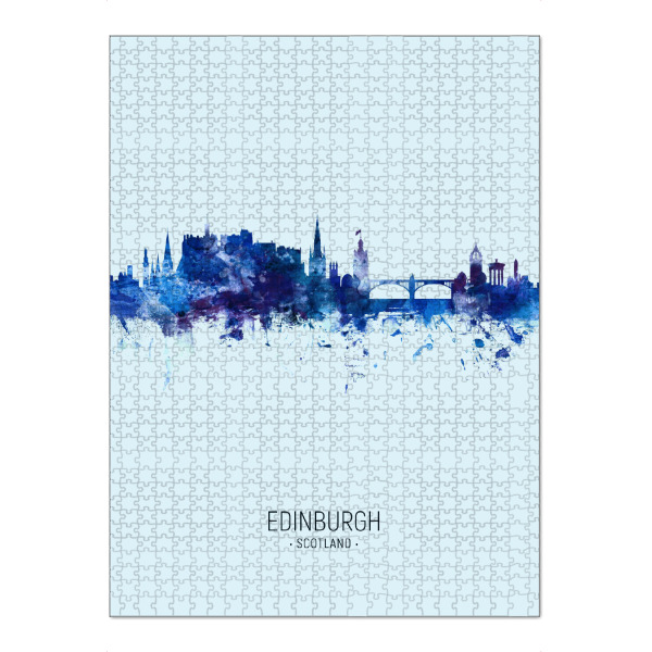 Puzzle Ravensburger "Edinburgh Skyline Dark Blue" artboxONE - Städte