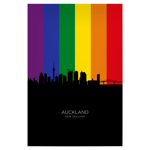 Poster "Auckland New Zealand Skyline Pride" artboxONE - Städte