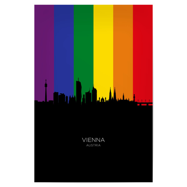 Poster 30x20 cm "Vienna Austria Skyline Pride" artboxONE - Städte,Städte / Wien