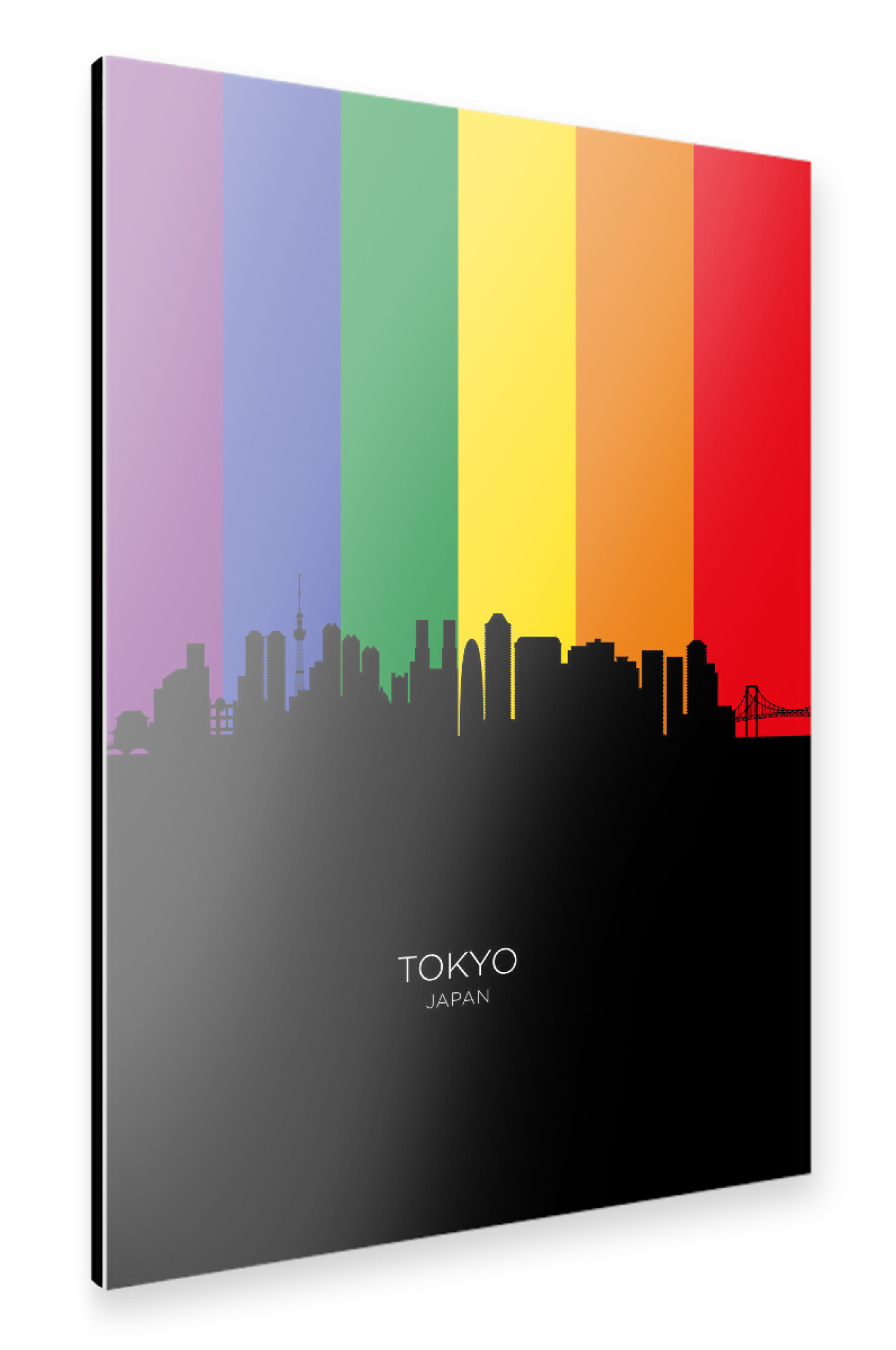 Alu-Dibond "Tokyo Japan Skyline Pride" 75x50 cm artboxONE