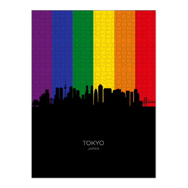 Puzzle Ravensburger "Tokyo Japan Skyline Pride" artboxONE - Städte,Städte / Tokio