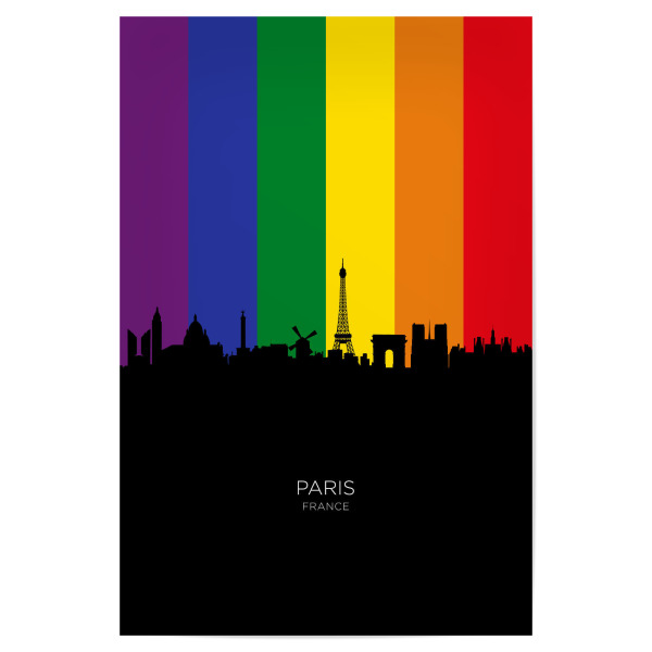 Poster 30x20 cm "Paris France Skyline Pride" artboxONE - Städte / Paris