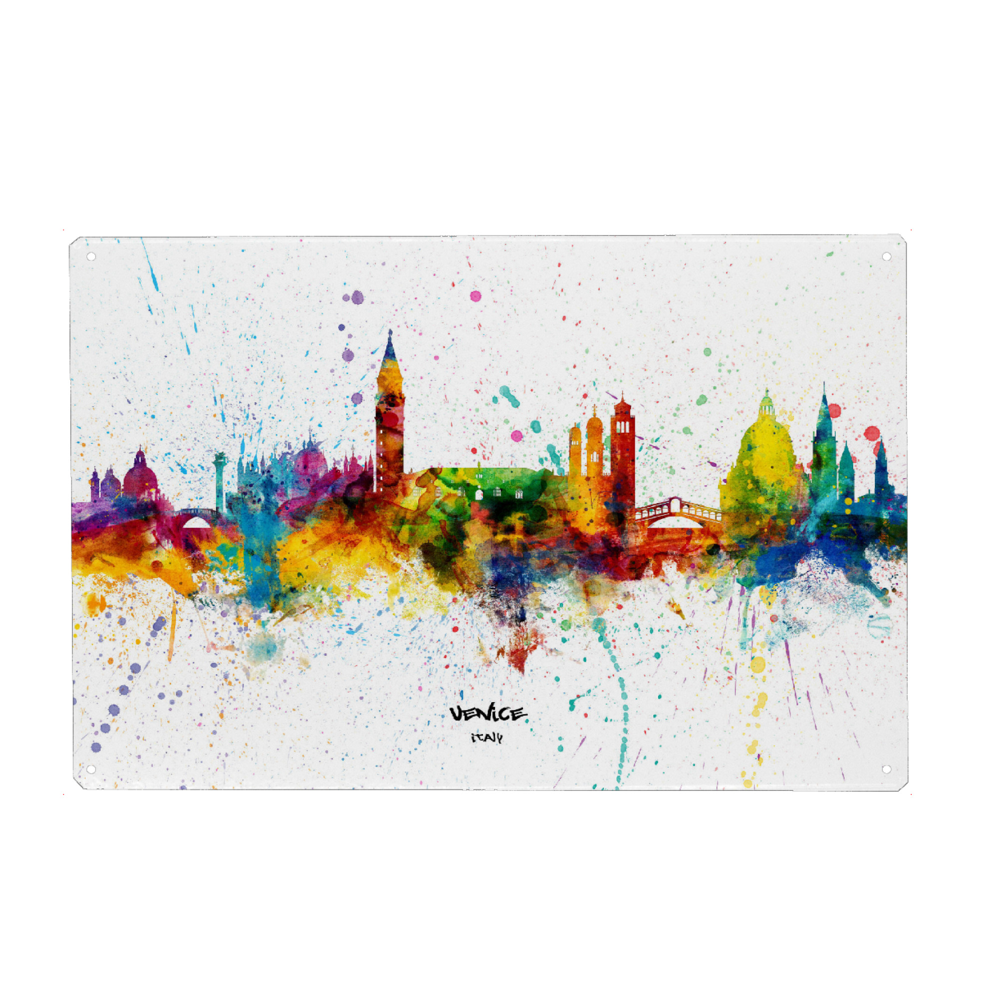 Holzbild "Venice Italy Skyline Splash" artboxONE - Städte,Städte / Venedig