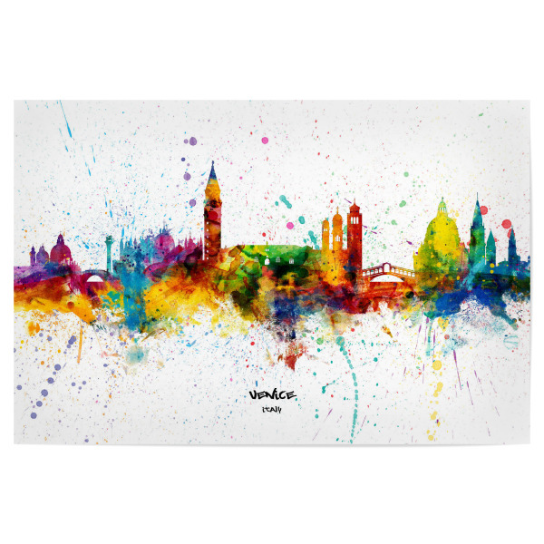 Poster "Venice Italy Skyline Splash" artboxONE - Städte,Städte / Venedig