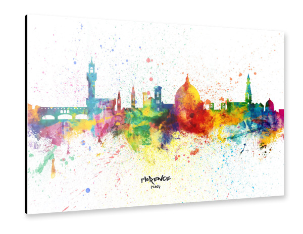 Alu-Dibond "Florence Italy Skyline Splash" 30x20 cm artboxONE
