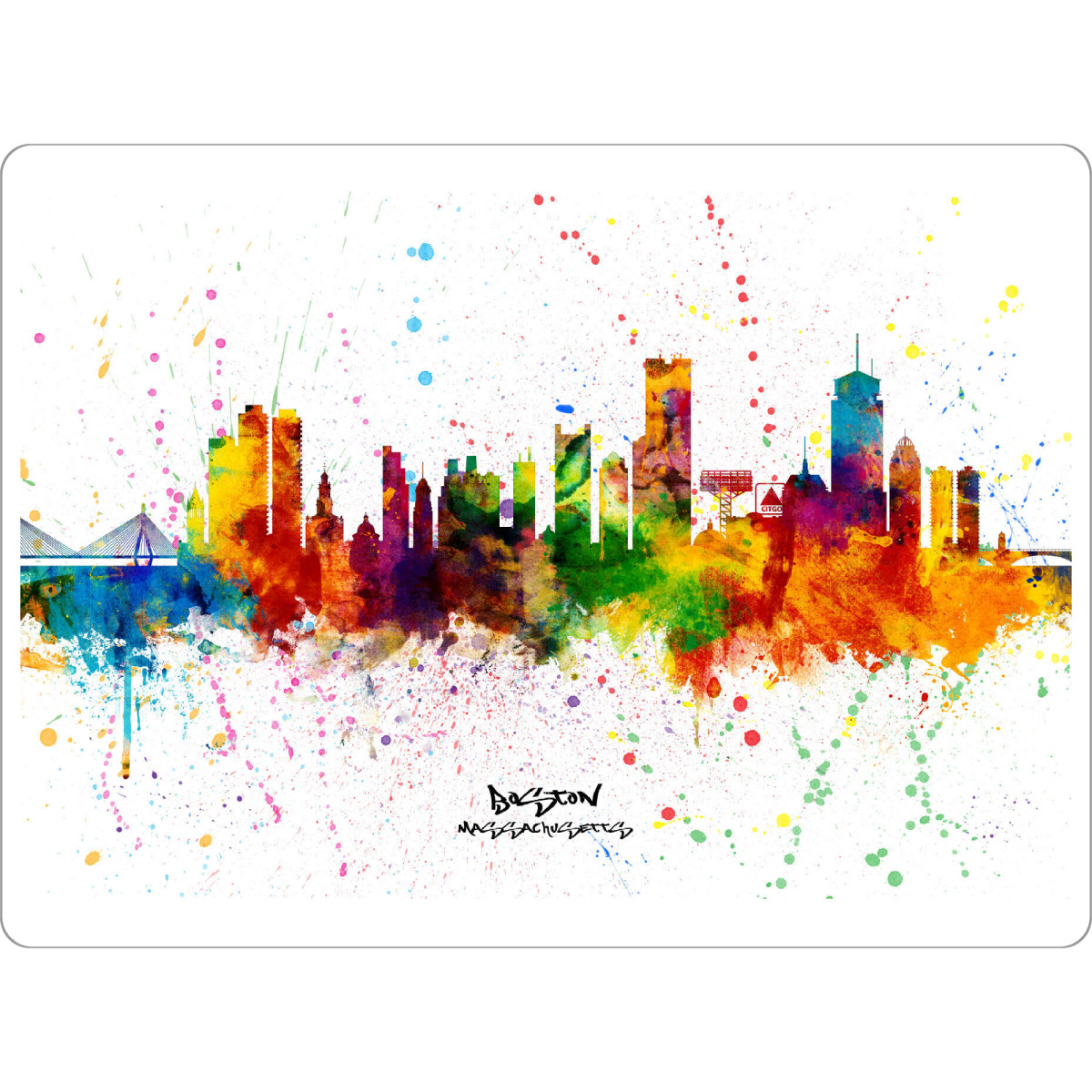 Tischset "Boston Skyline Splash" artboxONE - Städte,Städte / Boston