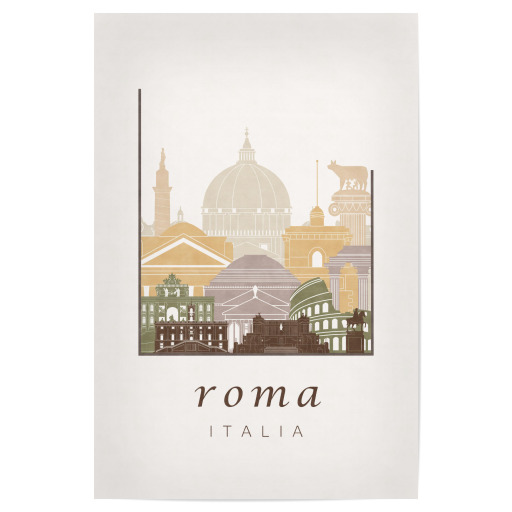 Rome skyline rustic