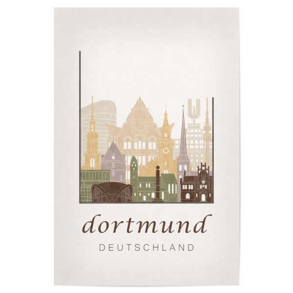 Poster 30x20 cm "Dortmund skyline rustic" artboxONE - Städte,Architektur