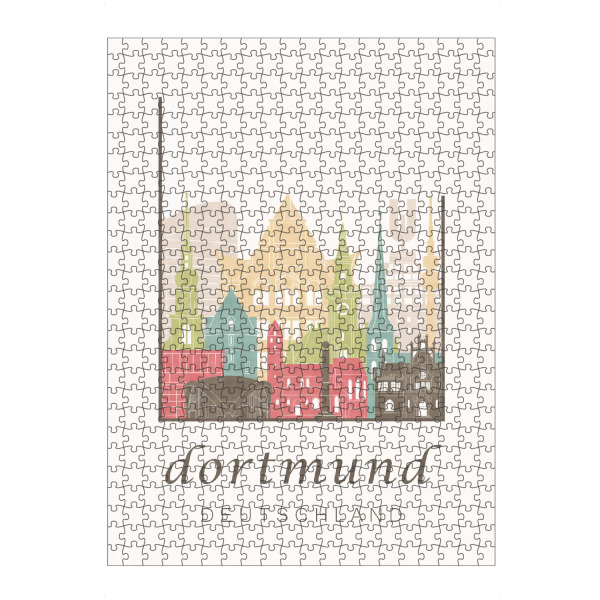 Puzzle Ravensburger "Dortmund skyline pastel" artboxONE - Städte,Architektur