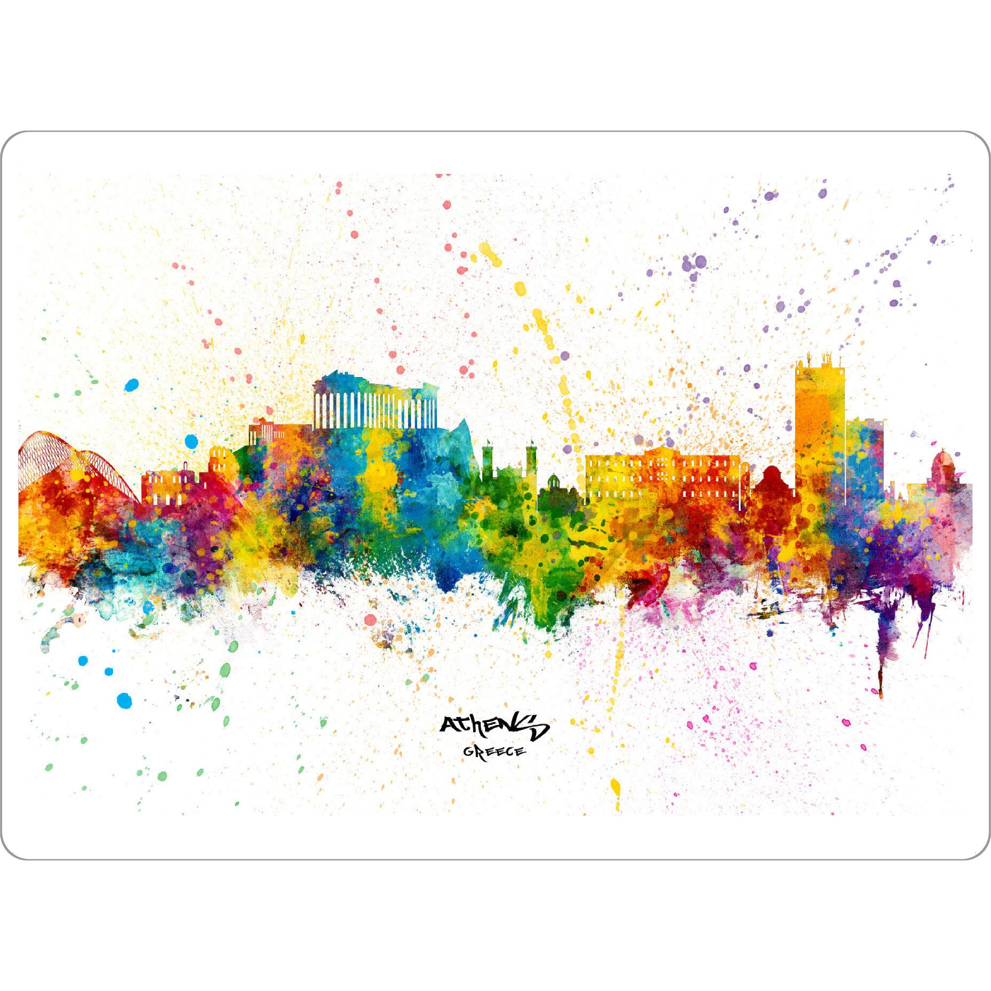 Tischset "Athens Greece Skyline Splash" artboxONE - Städte