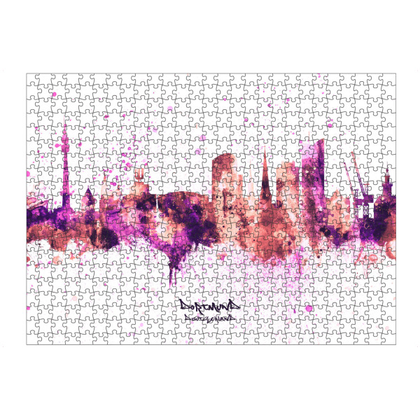 artboxONE Puzzle "Dortmund Germany Skyline RosePink" artboxONE - Städte