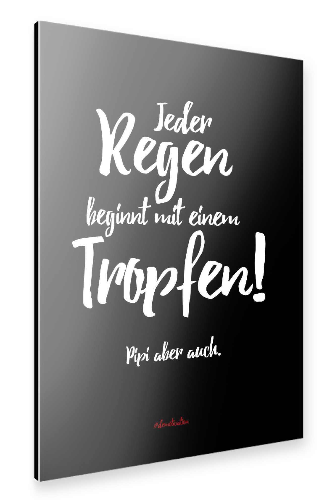 Alu-Dibond "Jeder Regen beginnt" 75x50 cm artboxONE