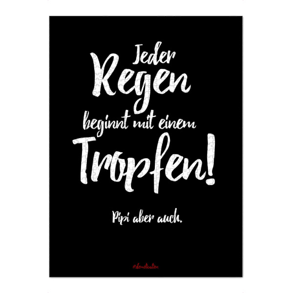 Puzzle Ravensburger "Jeder Regen beginnt" artboxONE - Typografie,Schwarzweiß,Lustig