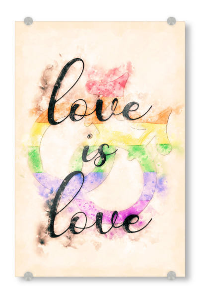 Acrylglasbild "Liebe ist Liebe - Mann-Mann" artboxONE - Liebe - Homosexuell,Schwul,Lesbisch,Bisexuell,Egal,Coming out,Liebe,Love,Sex