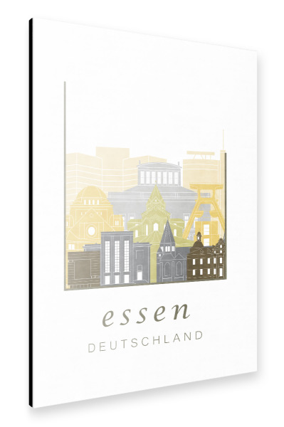 Alu-Dibond "Essen skyline desert" 30x20 cm artboxONE