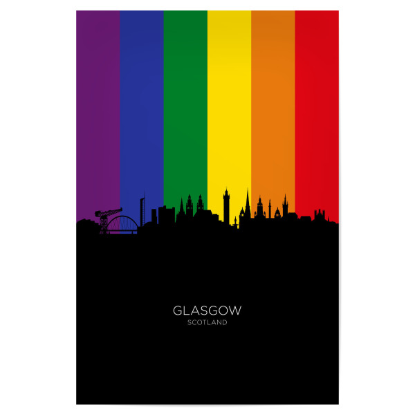 Poster "Glasgow Scotland Skyline Pride" artboxONE - Städte
