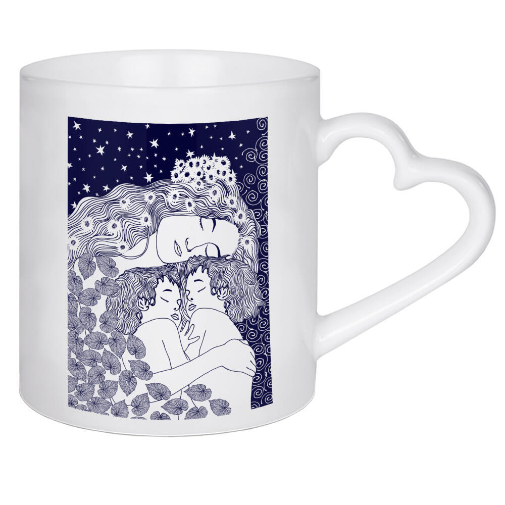 Herztasse "Mutter und Zwillinge" artboxONE - Für Kinder,Für Mama,Für Papa