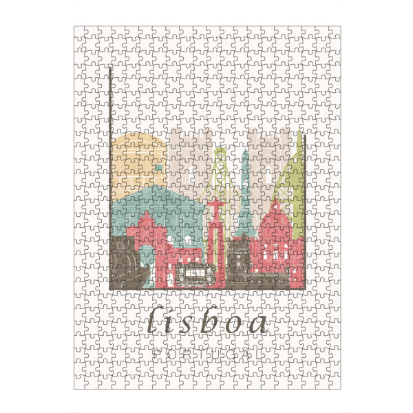 artboxONE Puzzle "Lisbon skyline pastel" artboxONE - Städte,Architektur