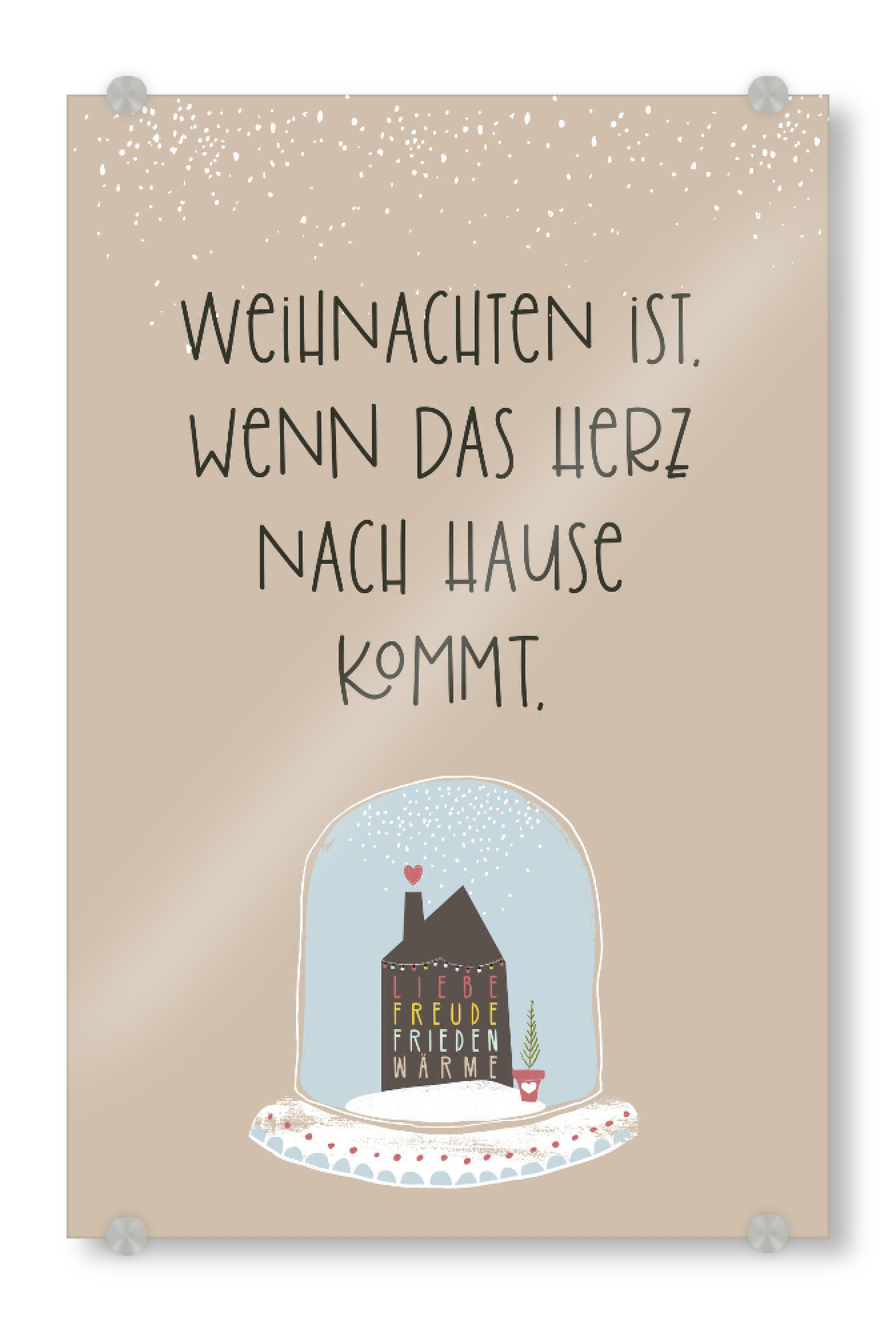 Acrylglasbild "Weihnachten ist" artboxONE - Typografie,Liebe,Weihnachten,Für Mama